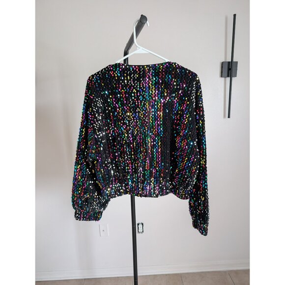 #287 12th Tribe Ozzy Multi Sequin Zip Up Jacket - Picture 6 of 6
